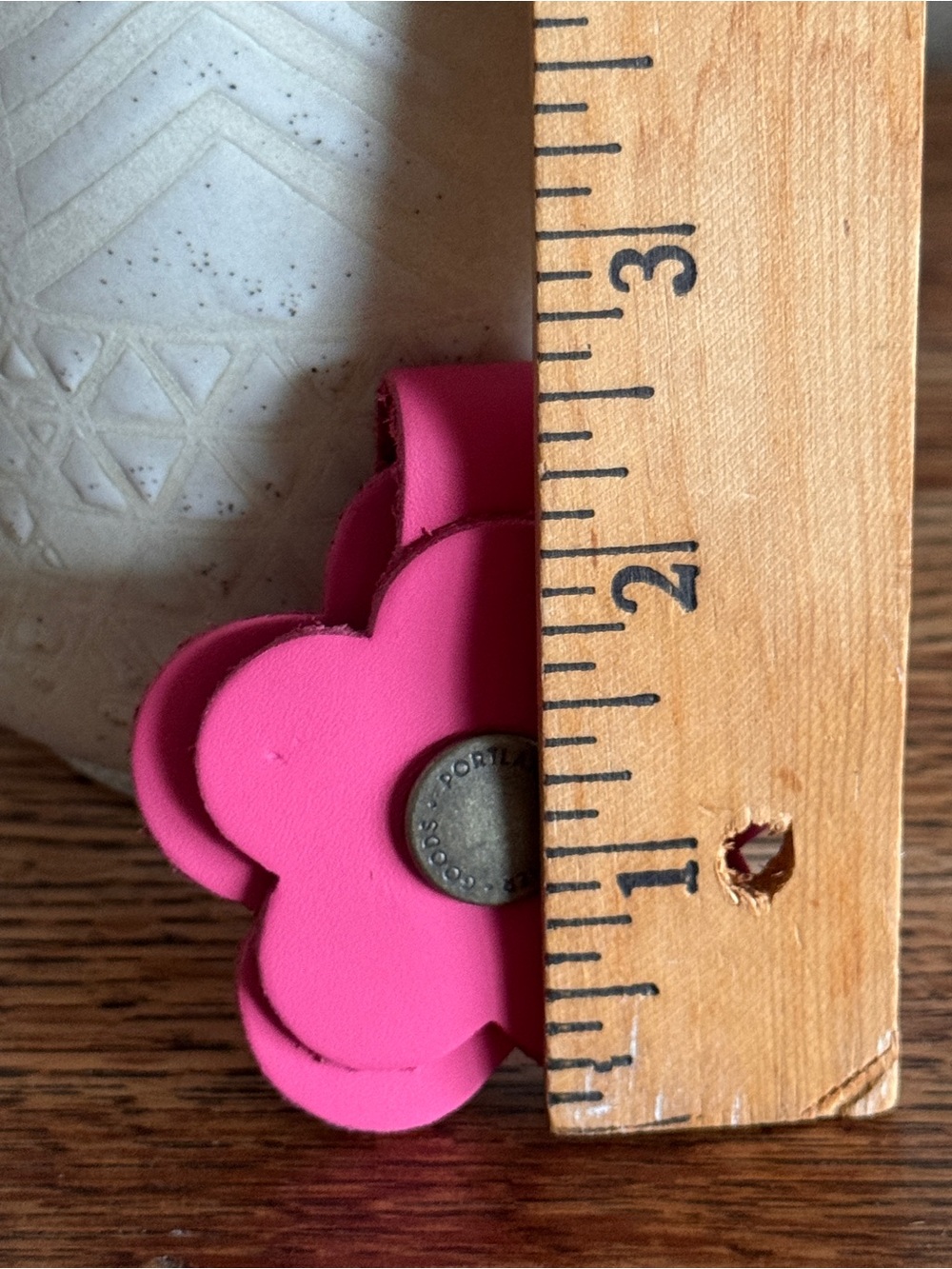 Portland Leather Goods PLG Tulip Pink Flower Snap - Picture 5 of 5